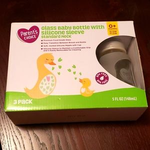 Parent's Choice Glass Baby Bottle Silicone Sleeve